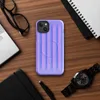 Glossy Neon Ridges MagSafe Tough Case for iPhone — soft vertical ridges with a 3D ripple effect in periwinkle blue and vivid