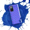 Glossy Neon Diagonal Stripe Surge Tough Case for Samsung — diagonal cyan and magenta neon stripes with soft gradient edges