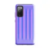 Glossy Neon Ripple Wave Tough Case for Samsung — soft 3D vertical ridges in a glowing gradient of electric blue, pink