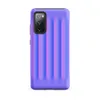 Matte Neon Ripple Wave Tough Case for Samsung — soft 3D vertical ridges in a glowing gradient of electric blue, pink