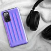 Glossy Neon Ripple Wave Tough Case for Samsung — soft 3D vertical ridges in a glowing gradient of electric blue, pink