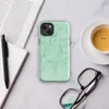 Glossy Mint Crystal Geo MagSafe Tough Case for iPhone — low-poly geometric pattern of faceted triangles in soft mint, sage