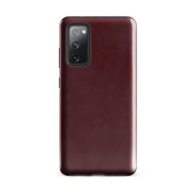 deep burgundy marbled texture with subtle mottled veining in dark crimson and dusty rose tones, resembling aged velvet or worn leather on Glossy Crimson Velvet Tough Case for Samsung - default - Front view