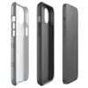Glossy Steel Grid Dot Matrix MagSafe Tough Case for iPhone — repeating grid of raised dot clusters arranged in pairs