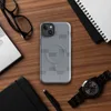 Glossy Steel Grid Dot Matrix MagSafe Tough Case for iPhone — repeating grid of raised dot clusters arranged in pairs