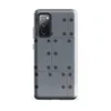 Glossy Industrial Grid Steel Panel Tough Case for Samsung — repeating grid of dark circular rivets on brushed cool grey