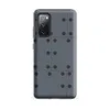 Matte Industrial Grid Steel Panel Tough Case for Samsung — repeating grid of dark circular rivets on brushed cool grey steel