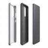 Glossy Industrial Grid Steel Panel Tough Case for Samsung — repeating grid of dark circular rivets on brushed cool grey