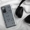 Glossy Industrial Grid Steel Panel Tough Case for Samsung — repeating grid of dark circular rivets on brushed cool grey