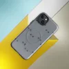 Glossy Steel Panel Industrial MagSafe Tough Case for iPhone — repeating pattern of riveted gunmetal steel panels with dark
