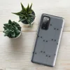 Glossy Steel Panel Industrial Tough Case for Samsung — repeating riveted steel panel pattern in cool slate and gunmetal grey
