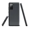 Glossy Dark Grid Slate Tough Case for Samsung — uniform dark charcoal grid of square tiles with fine dark lines and subtle