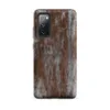 Matte Industrial Rust Storm Tough Case for Samsung — weathered concrete panels with streaks of rust, burnt sienna, and amber