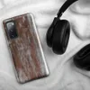 Glossy Industrial Rust Storm Tough Case for Samsung — weathered concrete panels with streaks of rust, burnt sienna