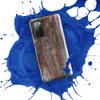 Glossy Industrial Rust Storm Tough Case for Samsung — weathered concrete panels with streaks of rust, burnt sienna