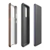 Glossy Iron Rust Weathered Metal Tough Case for Samsung — heavily weathered iron surface with deep rust red and burnt orange