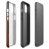 Glossy Iron Decay Rust Metal MagSafe Tough Case for iPhone — heavily corroded metal surface with streaks of burnt orange