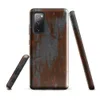 Glossy Rusted Iron Weathered Metal Tough Case for Samsung — heavily rusted iron surface with deep burnt orange corrosion