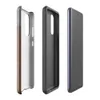 Glossy Rusted Iron Weathered Metal Tough Case for Samsung — heavily rusted iron surface with deep burnt orange corrosion