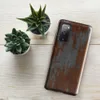Glossy Rusted Iron Weathered Metal Tough Case for Samsung — heavily rusted iron surface with deep burnt orange corrosion