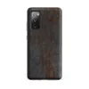 Matte Rusted Iron Fortress Tough Case for Samsung — heavily weathered steel plate with streaks of orange rust bleeding