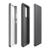 Glossy Rusted Iron Fortress Tough Case for Samsung — heavily weathered steel plate with streaks of orange rust bleeding