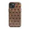 Glossy Industrial Rust Perforated Metal MagSafe Tough Case for iPhone — heavily rusted perforated metal plate with deep
