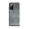 Glossy Scratched Steel Armor Tough Case for Samsung — scratched brushed steel surface with fine random score marks, rust