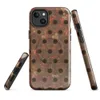 Glossy Industrial Rust Perforated Metal MagSafe Tough Case for iPhone — heavily rusted perforated metal plate with deep