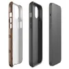 Glossy Industrial Rust Perforated Metal MagSafe Tough Case for iPhone — heavily rusted perforated metal plate with deep