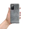 Glossy Scratched Steel Armor Tough Case for Samsung — scratched brushed steel surface with fine random score marks, rust