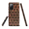 Glossy Industrial Rust Perforated Metal Tough Case for Samsung — heavily rusted perforated metal plate with scattered drill