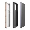 Glossy Industrial Rust Perforated Metal Tough Case for Samsung — heavily rusted perforated metal plate with scattered drill