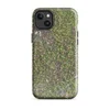Glossy Forest Floor Mossy Ground MagSafe Tough Case for iPhone — top-down photorealistic view of green moss ground scattered