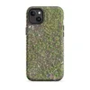 Matte Forest Floor Mossy Ground MagSafe Tough Case for iPhone — top-down photorealistic view of green moss ground scattered