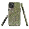 Glossy Forest Floor Mossy Ground MagSafe Tough Case for iPhone — top-down photorealistic view of green moss ground scattered