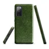 Glossy Lush Green Meadow Tough Case for Samsung — aerial view of dense wild clover and ground cover in layered shades