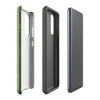 Glossy Lush Green Meadow Tough Case for Samsung — aerial view of dense wild clover and ground cover in layered shades