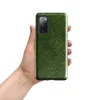 Glossy Lush Green Meadow Tough Case for Samsung — aerial view of dense wild clover and ground cover in layered shades