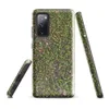 Glossy Forest Floor Moss Tough Case for Samsung — top-down view of dense green moss covered with scattered pine needles