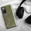 Glossy Forest Floor Moss Tough Case for Samsung — top-down view of dense green moss covered with scattered pine needles
