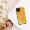 Glossy Solar Flare Scratch MagSafe Tough Case for iPhone — mottled orange and golden yellow surface overlaid with scattered