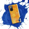 Glossy Solar Flare Scratch Tough Case for Samsung — mottled golden yellow and burnt orange surface with scattered