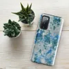 Glossy Arctic Storm Shattered Ice Tough Case for Samsung — splattered paint texture in teal, cerulean blue, and forest green