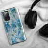Glossy Arctic Storm Shattered Ice Tough Case for Samsung — splattered paint texture in teal, cerulean blue, and forest green