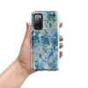 Glossy Arctic Storm Shattered Ice Tough Case for Samsung — splattered paint texture in teal, cerulean blue, and forest green
