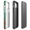 Glossy Patina Copper Weathered MagSafe Tough Case for iPhone — aged copper surface with teal-green verdigris patina