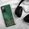Glossy Patina Copper Corrosion Tough Case for Samsung — aged copper surface with teal verdigris patina and exposed