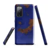 Glossy Cobalt Rust Storm Tough Case for Samsung — cobalt blue painted surface with scattered rust-orange oxidized patches