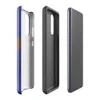 Glossy Cobalt Rust Storm Tough Case for Samsung — cobalt blue painted surface with scattered rust-orange oxidized patches